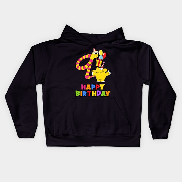 9th Birthday Party 9 Year Old Nine Years Kids Hoodie by KidsBirthdayPartyShirts